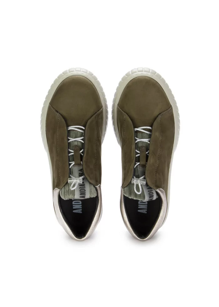 ANDIA FORA | SNEAKERS LIBI PY PELLE NABUK VERDE MILITARE