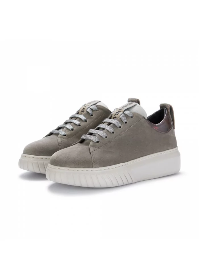 ANDIA FORA | SNEAKERS PLATFORM TOMAIA SCAMOSCIATA GRIGIO