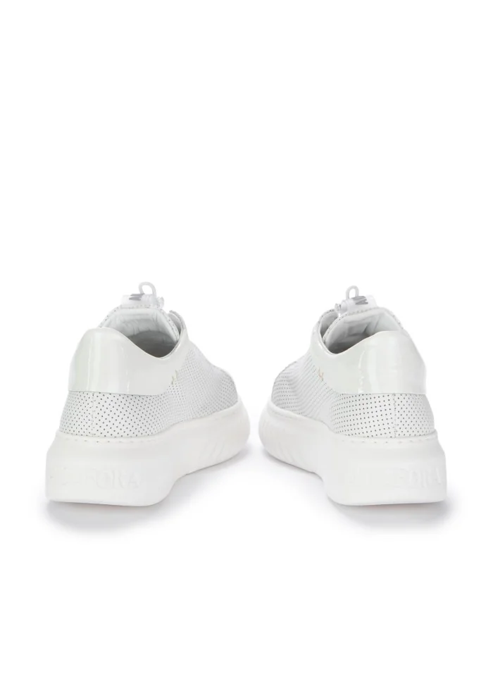 ANDIA FORA | SNEAKERS SLIP-ON LIBI CUT DRILL GLOSS BIANCO