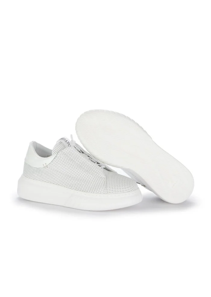 ANDIA FORA | SNEAKERS SLIP-ON LIBI CUT DRILL GLOSS BIANCO