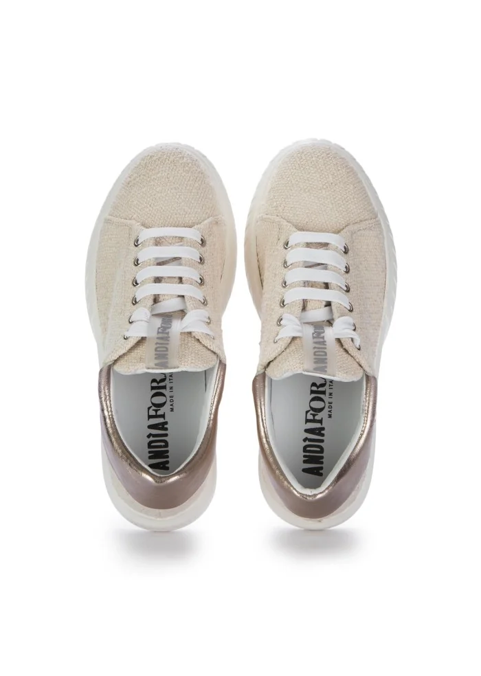 ANDIA FORA | SNEAKERS ZOE CUT DUDLEY CREMA