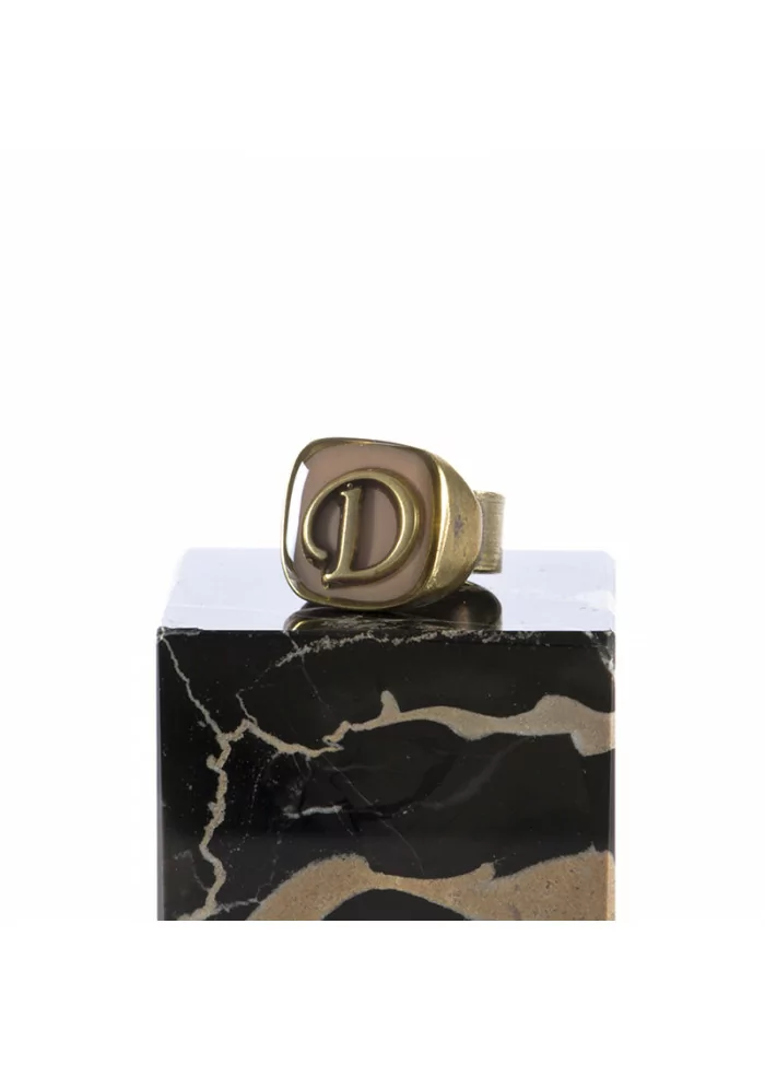 ANELLO DONNA UNIQUE | LETTERA 'D' ROSA CIPRIA