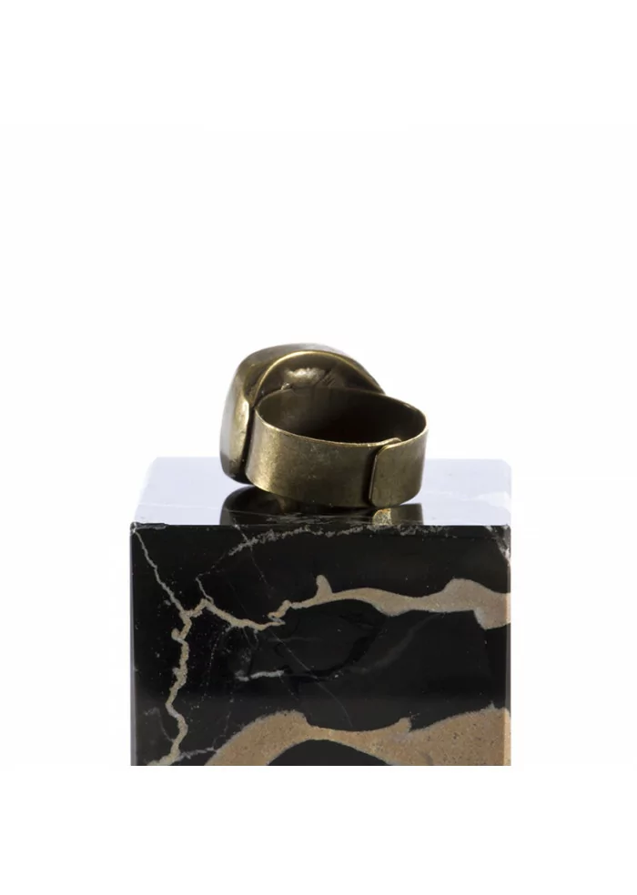 ANELLO DONNA UNIQUE | LETTERA 'I' BLU SCURO