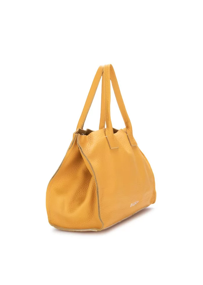 BAGGHY | BORSA A MANO PELLE GIALLO SENAPE