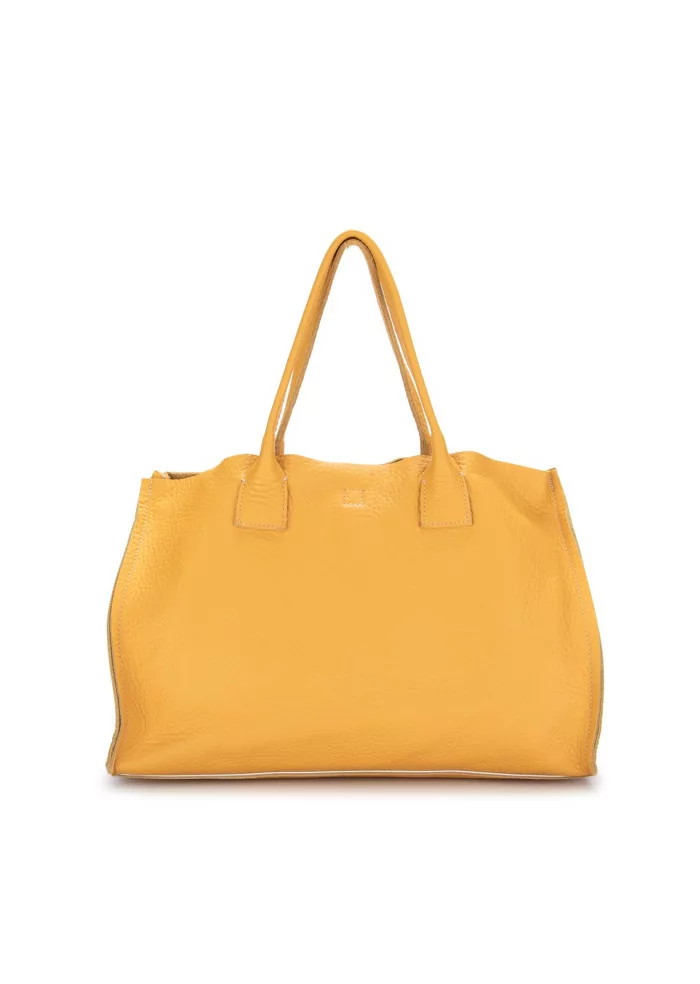 BAGGHY | BORSA A MANO PELLE GIALLO SENAPE