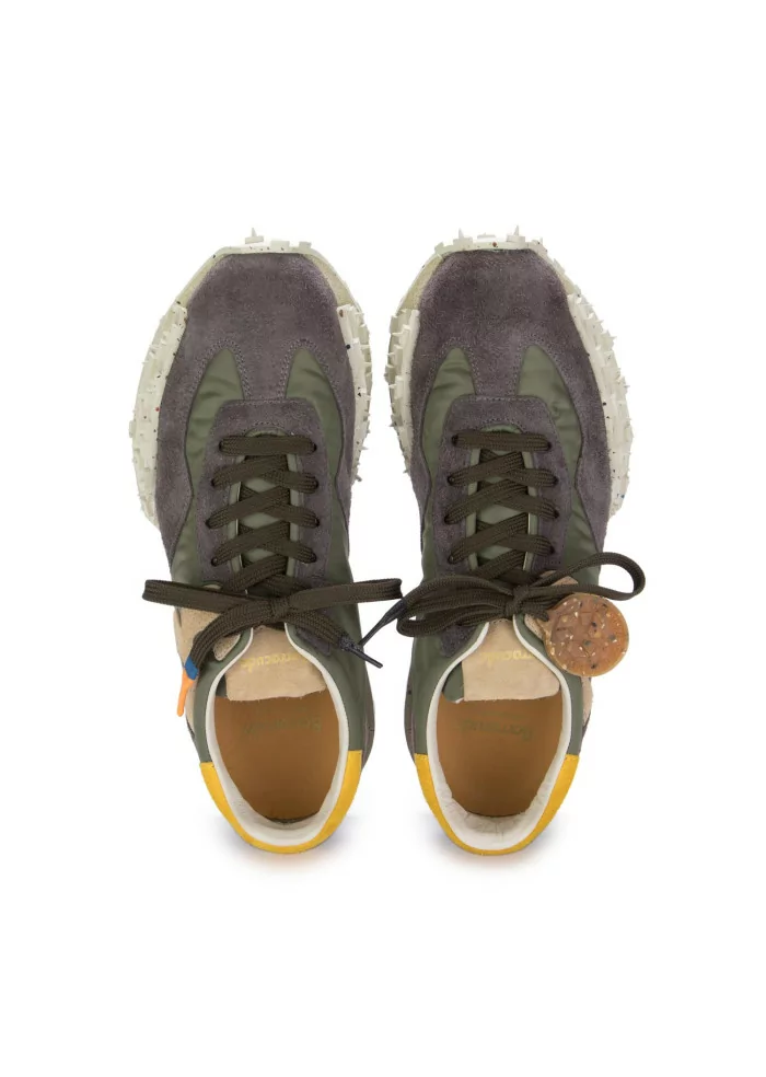 BARRACUDA | SNEAKERS CAMOSCIO NYLON GRIGIO VERDE