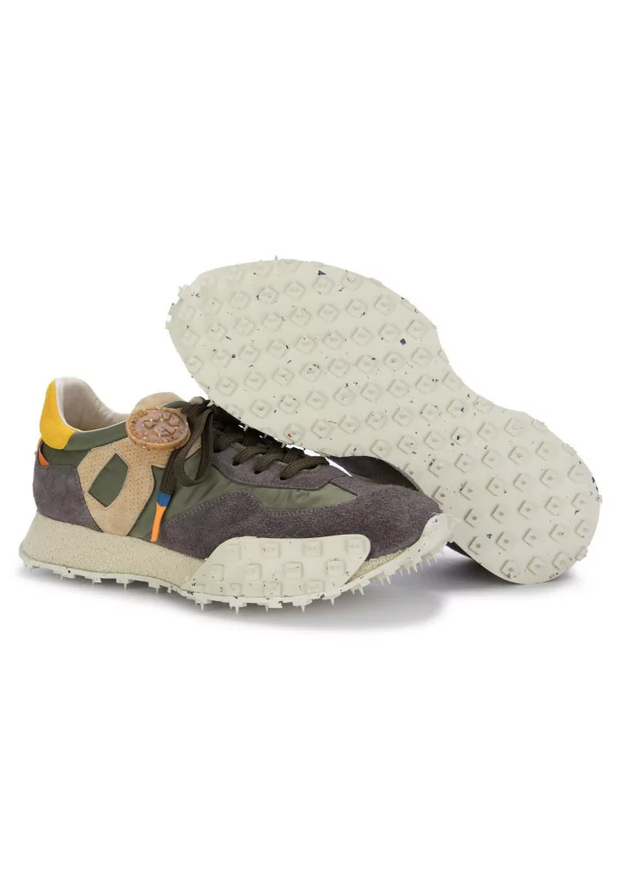 BARRACUDA | SNEAKERS CAMOSCIO NYLON GRIGIO VERDE
