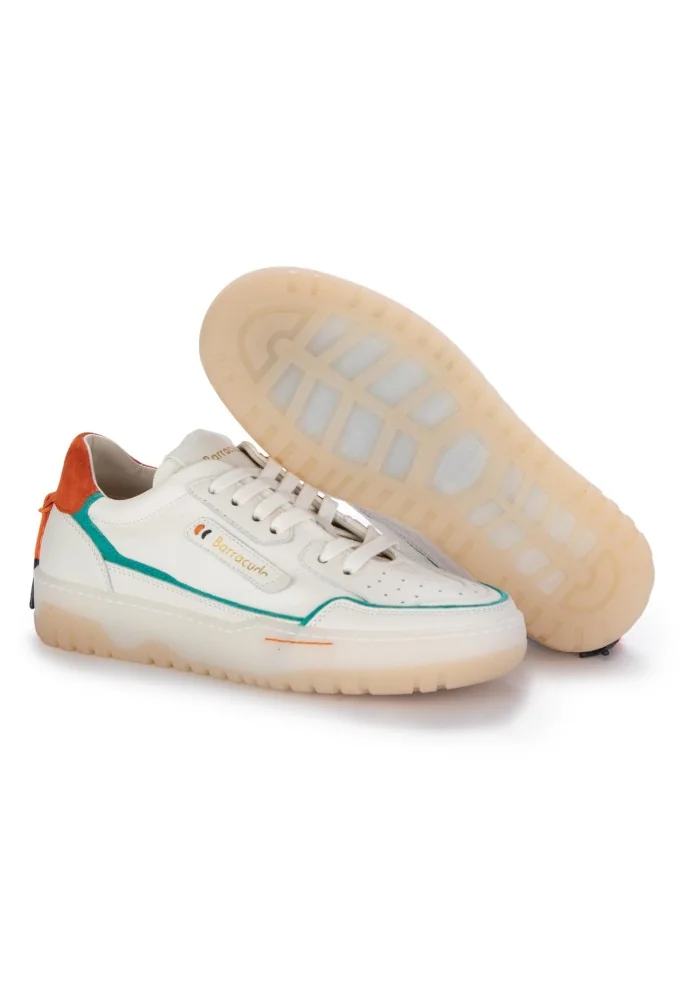 BARRACUDA | SNEAKERS EARVING BIANCO AZZURRO ARANCIONE