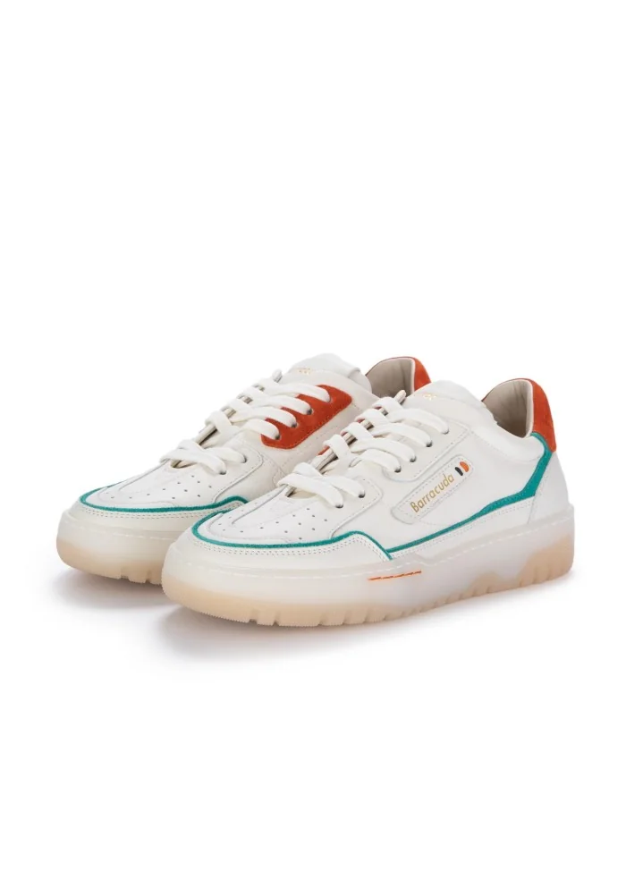 BARRACUDA | SNEAKERS EARVING BIANCO AZZURRO ARANCIONE