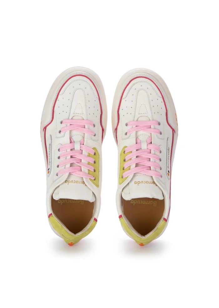 BARRACUDA | SNEAKERS EARVING BIANCO ROSA VERDE