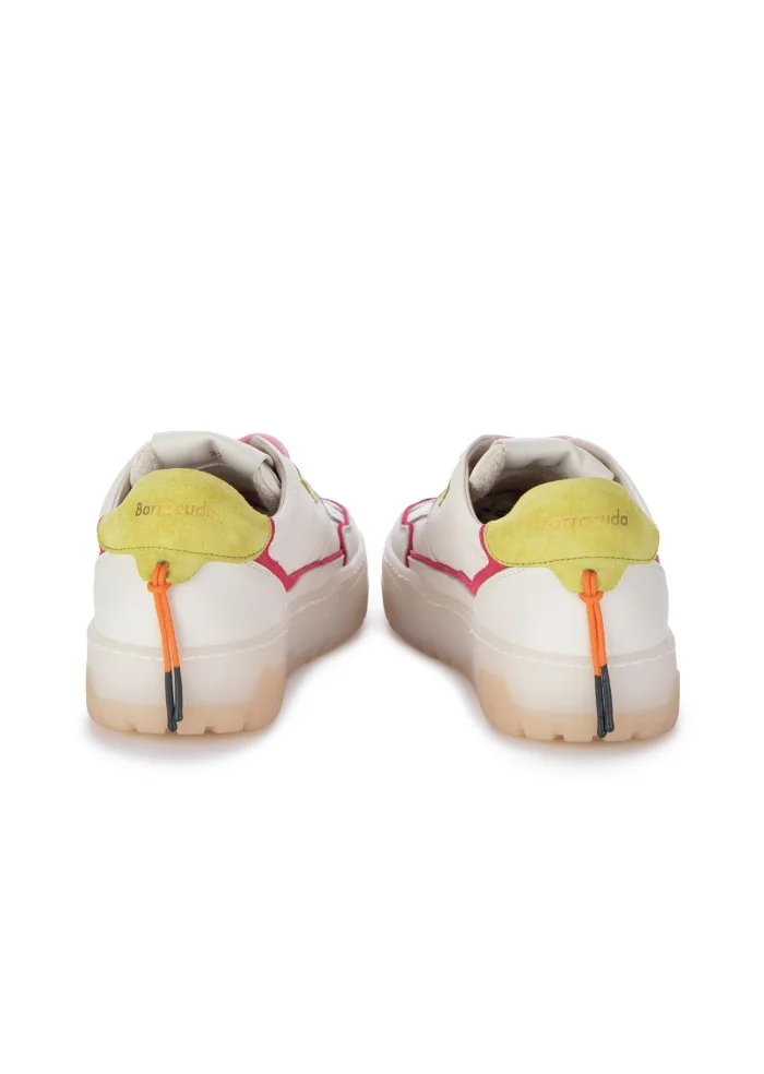 BARRACUDA | SNEAKERS EARVING BIANCO ROSA VERDE