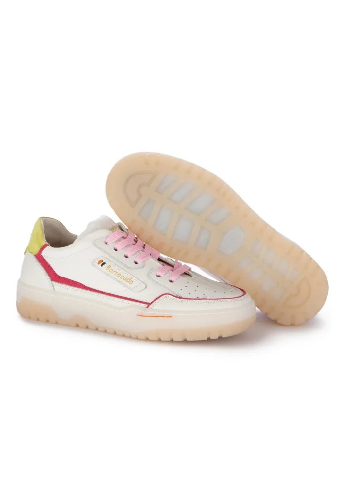 BARRACUDA | SNEAKERS EARVING BIANCO ROSA VERDE
