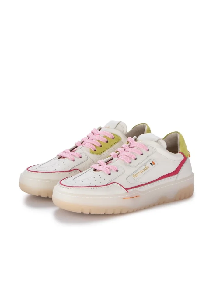 BARRACUDA | SNEAKERS EARVING BIANCO ROSA VERDE