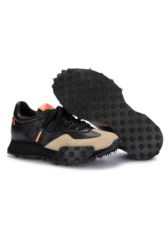 BARRACUDA | SNEAKERS PELLE CAMOSCIO NERO BEIGE