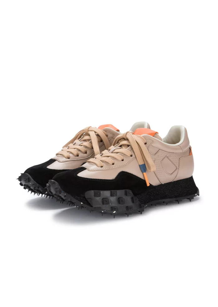 BARRACUDA | SNEAKERS PELLE CAMOSCIO ROSA NUDE NERO