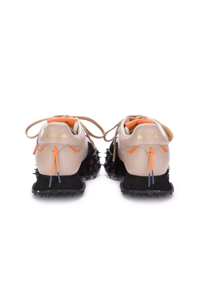 BARRACUDA | SNEAKERS PELLE CAMOSCIO ROSA NUDE NERO