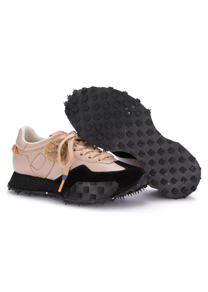 BARRACUDA | SNEAKERS PELLE CAMOSCIO ROSA NUDE NERO