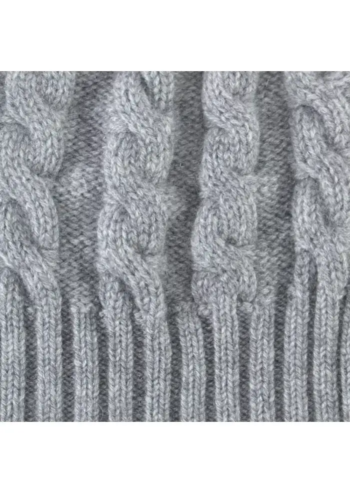 BERRETTO DONNA RIVIERA CASHMERE | 178 SR TRECCIA GRIGIO