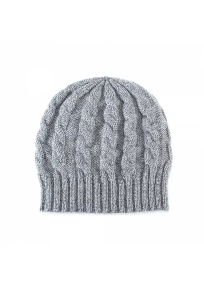 BERRETTO DONNA RIVIERA CASHMERE | 178 SR TRECCIA GRIGIO
