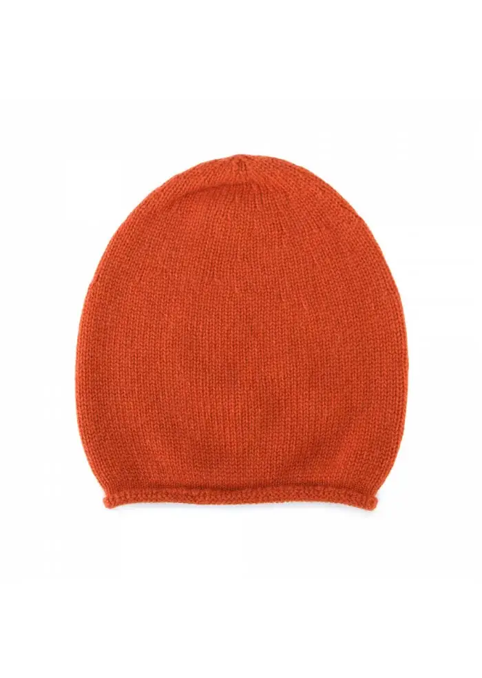 BERRETTO UNISEX RIVIERA CASHMERE | 118R CUPOLA RASATA ARANCIONE