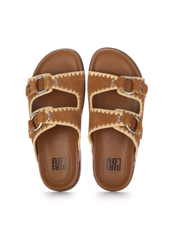 BIBI LOU | SANDALI CAMOSCIO MARRONE