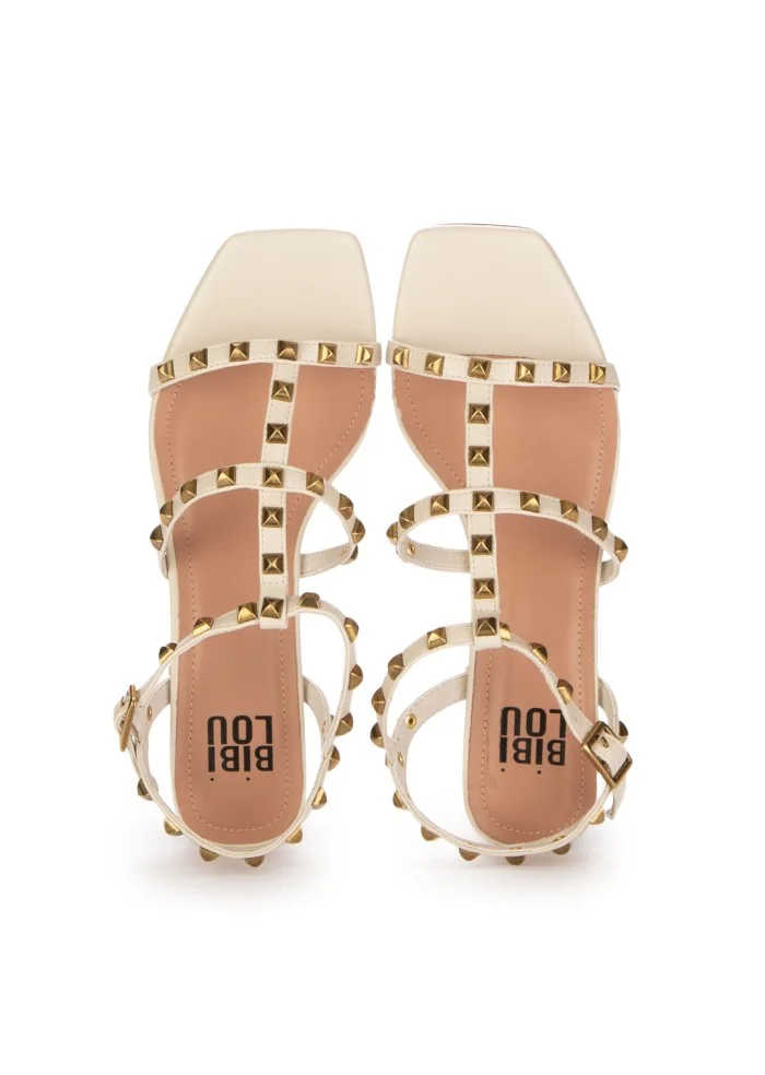 BIBI LOU | SANDALI CON TACCO BORCHIE BEIGE