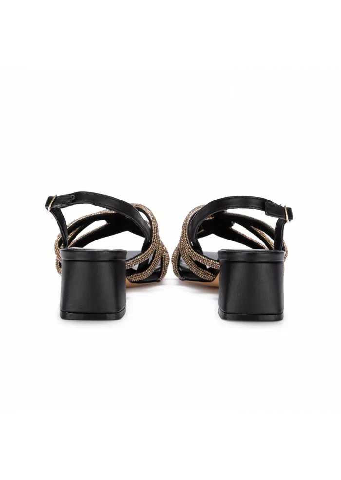 BIBI LOU | SANDALI CON TACCO CALLIE STRASS ORO NERO