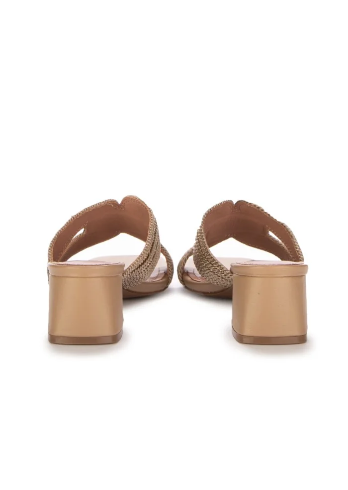 BIBI LOU | SANDALI CON TACCO CHIC MARRONE CHIARO ORO