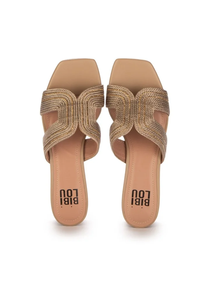 BIBI LOU | SANDALI CON TACCO CHIC MARRONE CHIARO ORO