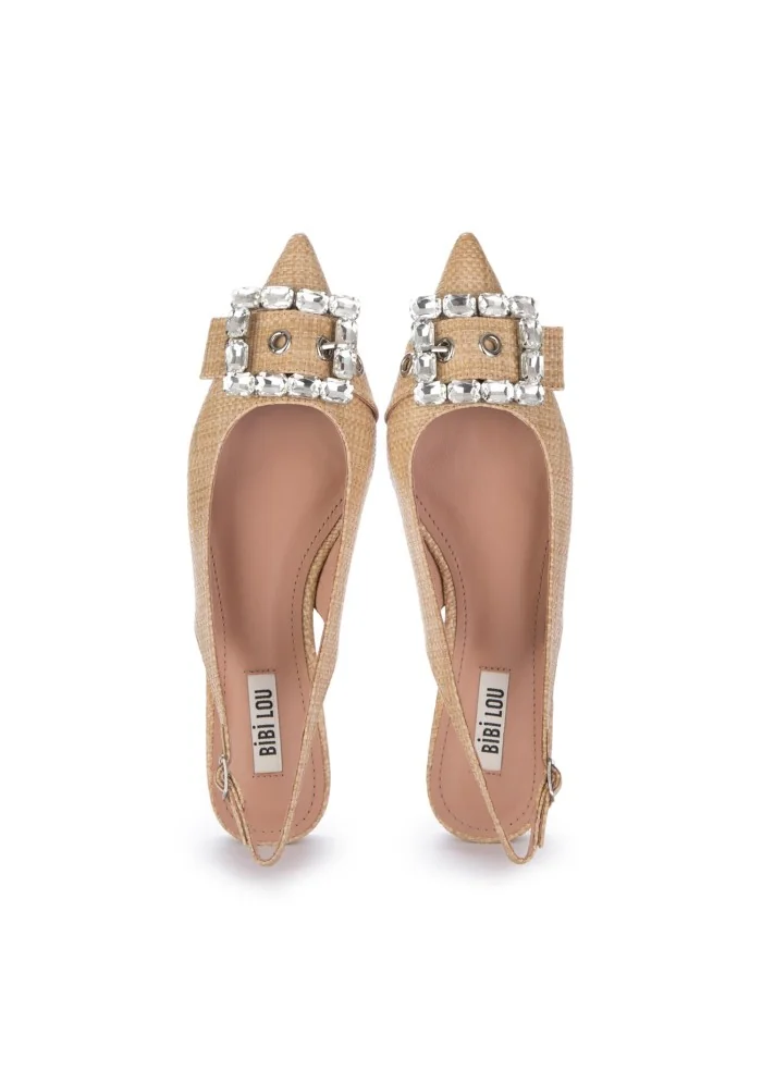 BIBI LOU | SLINGBACK BRILLANTI BEIGE
