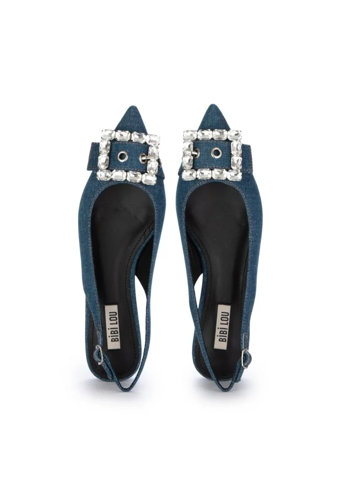 BIBI LOU | SLINGBACK BRILLANTI BLU JEANS