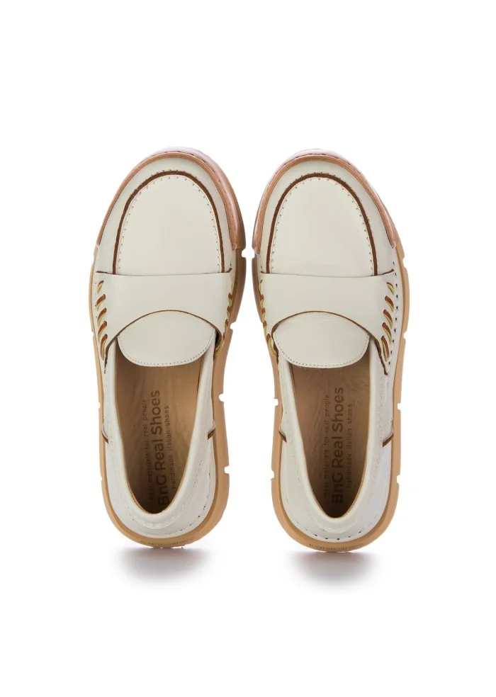 BNG REAL SHOES | MOCASSINI LA PENNY HIGH BIANCO