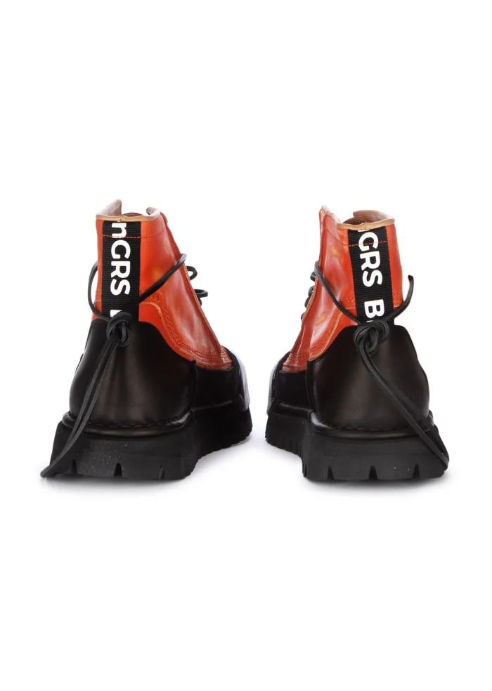 BNG REAL SHOES | SNEAKERS ALTE LA BIKER ARANCIONE NERO