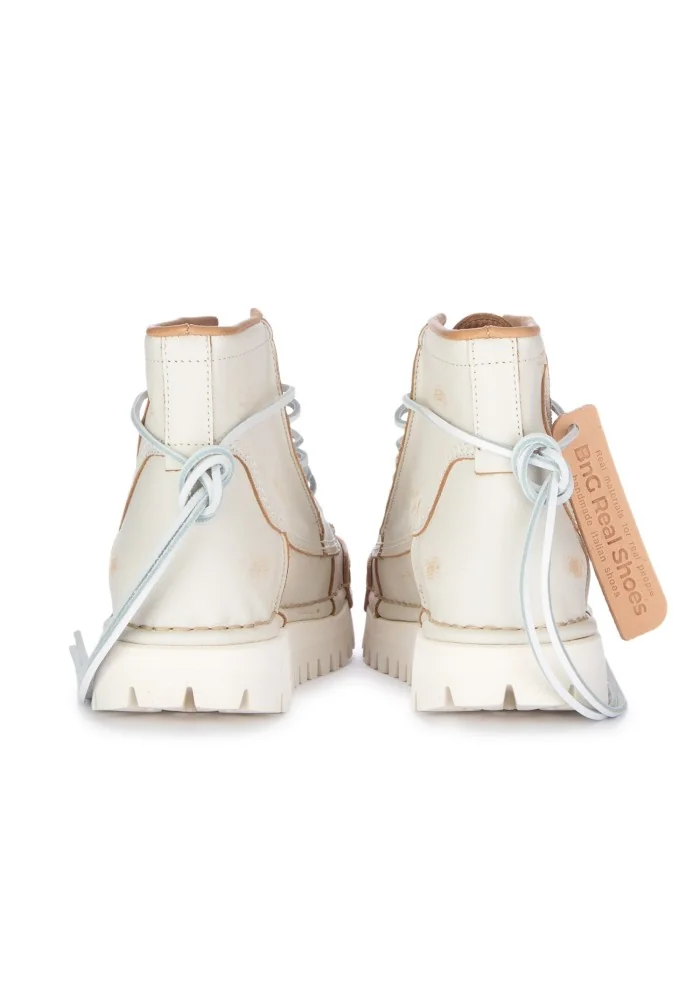 BNG REAL SHOES | SNEAKERS BIKER LA YANKEE CAFFELATTE BIANCO