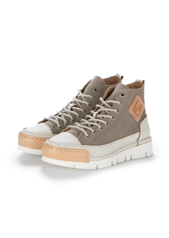 BNG REAL SHOES | SNEAKERS LA COCCO HIGH GRIGIO TORTORA PANNA