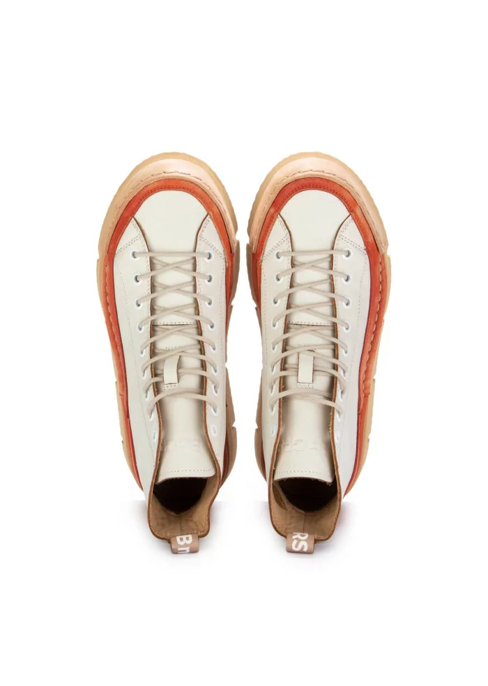 BNG REAL SHOES | SNEAKERS LA DINAMICA BIANCO PANNA ARANCIONE