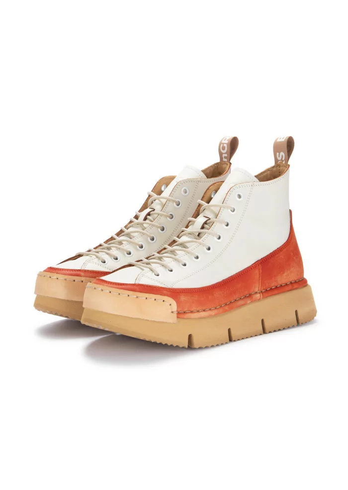 BNG REAL SHOES | SNEAKERS LA DINAMICA BIANCO PANNA ARANCIONE