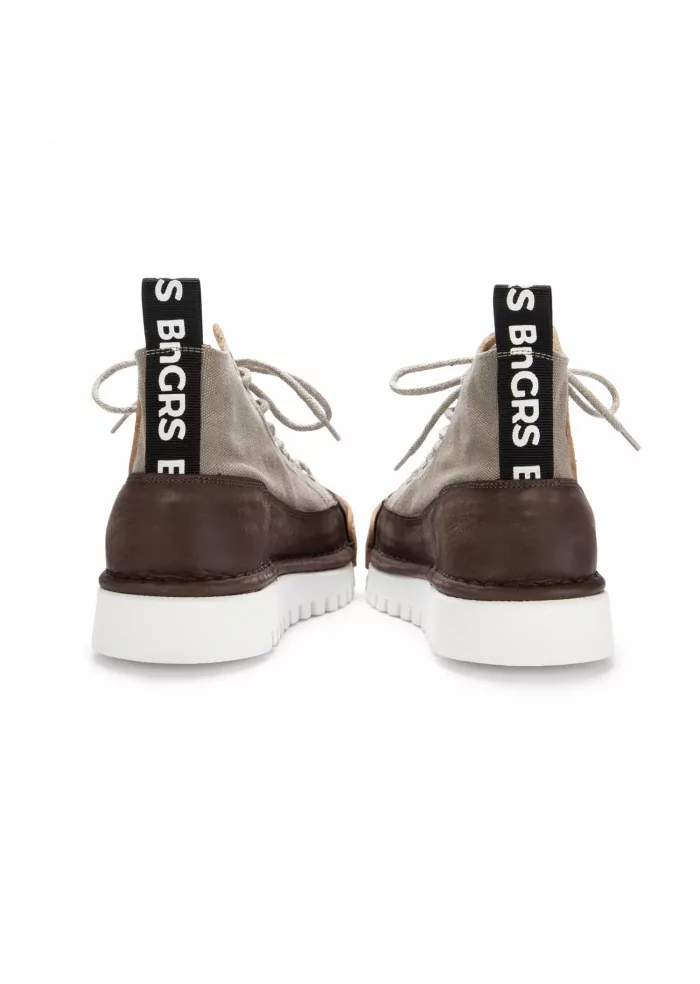BNG REAL SHOES | SNEAKERS LA MOKA CANVAS HIGH MARRONE CACHI