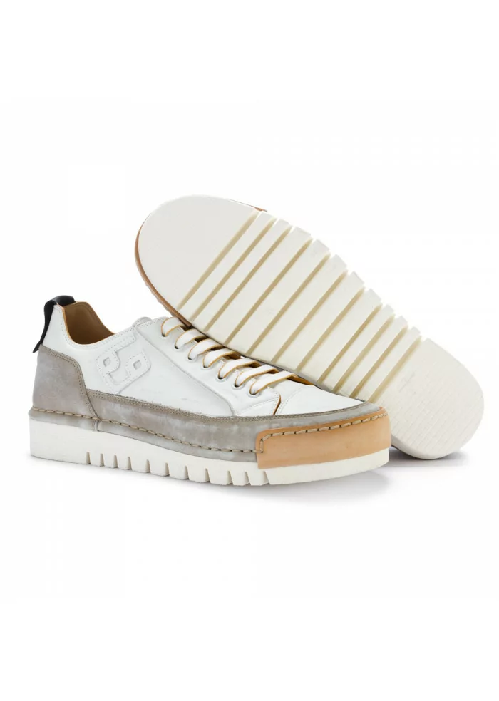 BnG REAL SHOES | SNEAKERS "LA MOKACCINO" BIANCO GRIGIO