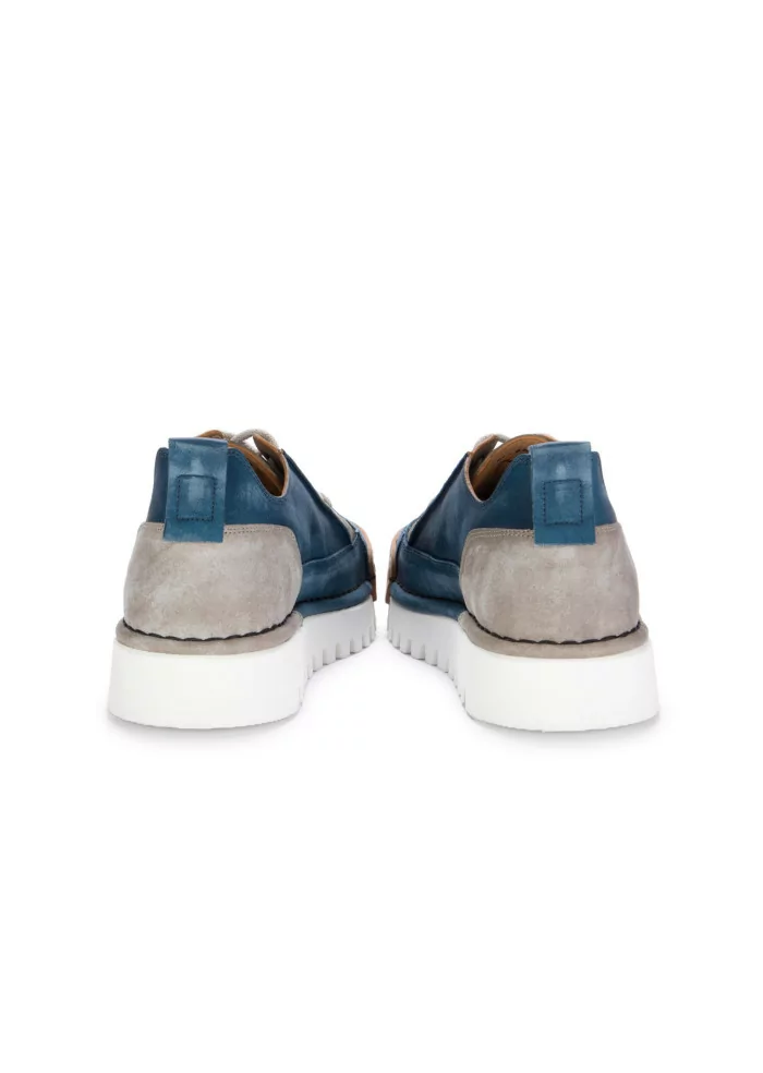 BNG REAL SHOES | SNEAKERS LA PATCH PELLE BLU JEANS