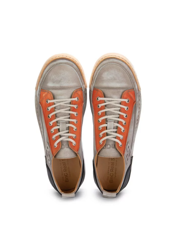 BNG REAL SHOES | SNEAKERS LA PATCH PELLE GRIGIO TORTORA