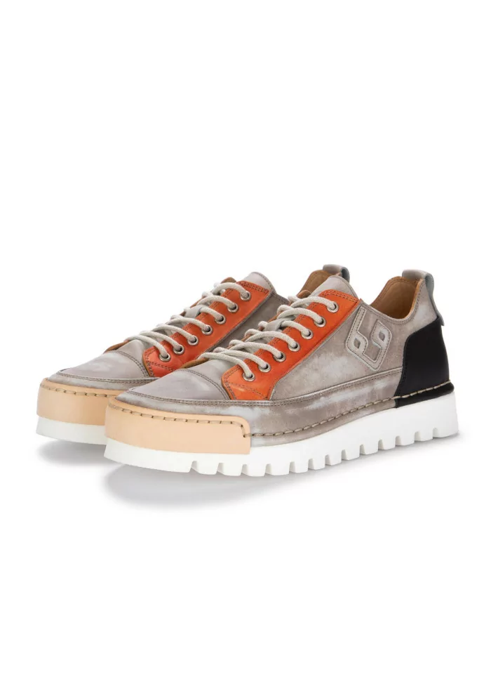 BNG REAL SHOES | SNEAKERS LA PATCH PELLE GRIGIO TORTORA
