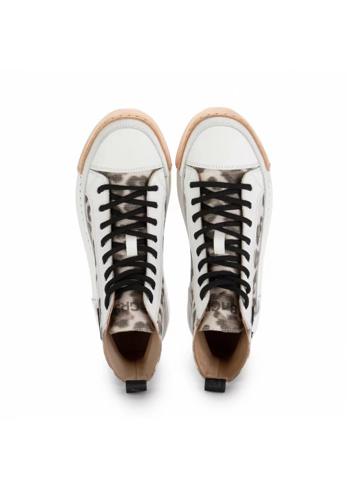 BNG REAL SHOES | SNEKAERS ALTE "LA LEO BLACK" BIANCO MACULATO