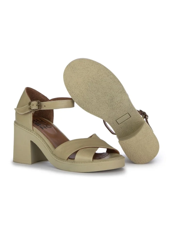 BUENO | SANDALI CON TACCO LACCETTO ALLA CAVIGLIA VERDE SALVIA