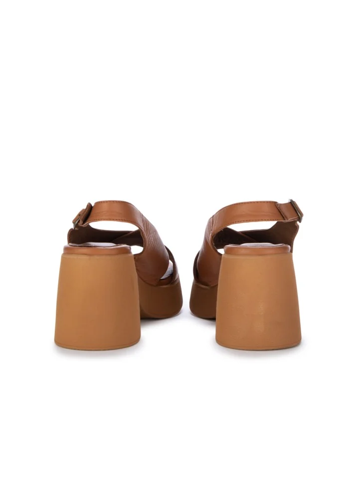 BUENO | SANDALI CON TACCO PELLE MARRONE