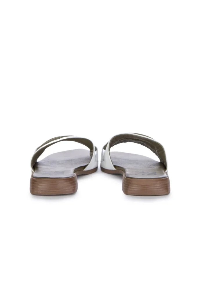 BUENO | SANDALI DECORAZIONE A CONTRASTO BIANCO VERDE