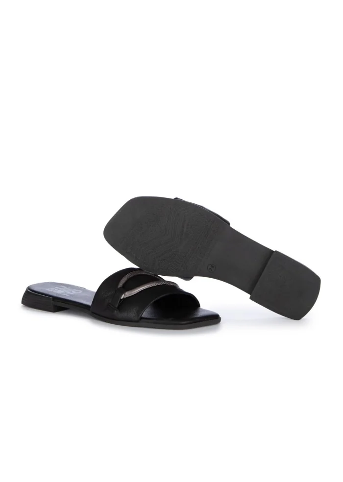 BUENO | SANDALI DECORAZIONE METALLICA NERO