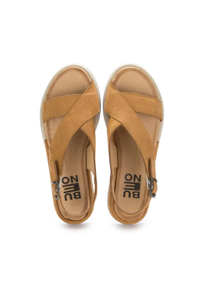 BUENO | SANDALI PELLE INCROCIATA MARRONE