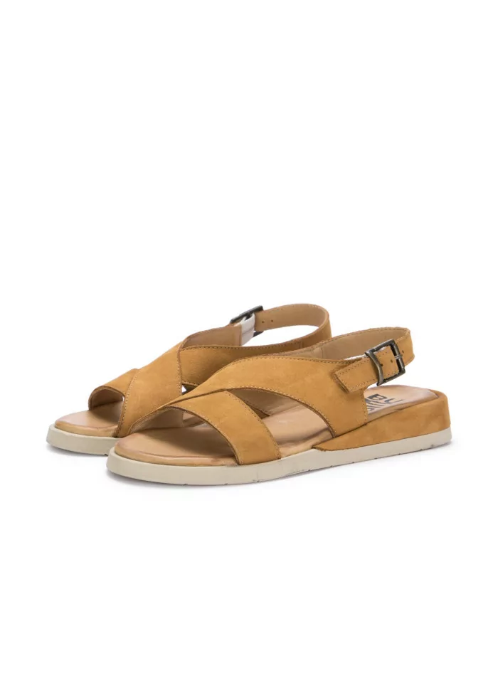 BUENO | SANDALI PELLE INCROCIATA MARRONE