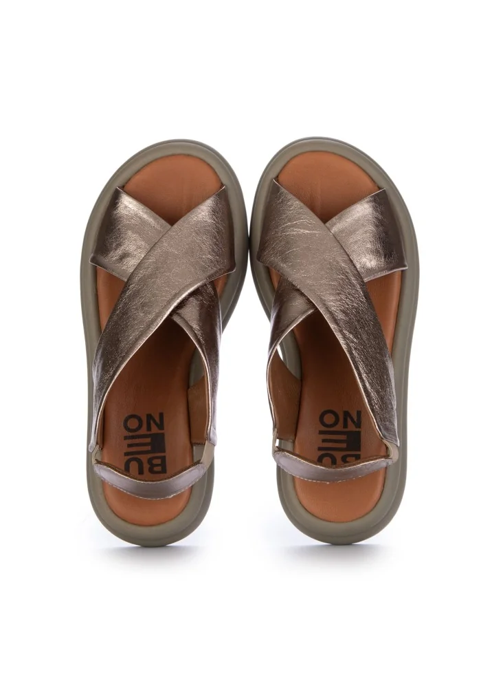 BUENO | SANDALI PELLE MORBIDA METALLIZZATO